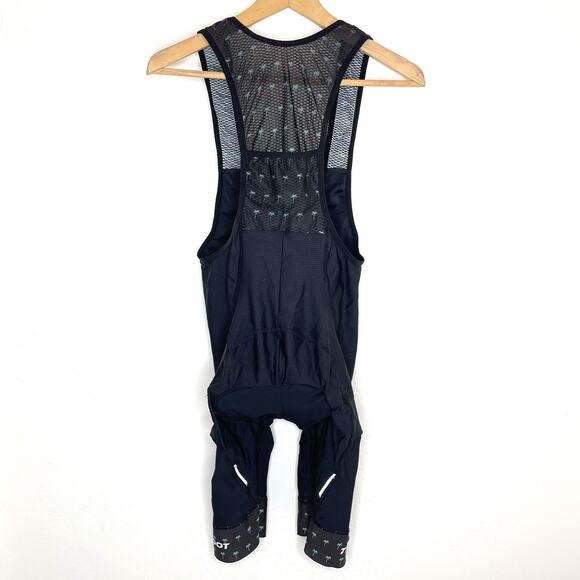 Team Zoot Mens Medium Cycling Bibs Palm Trees Black Pockets Triathlon Cycling - Picture 4 of 8